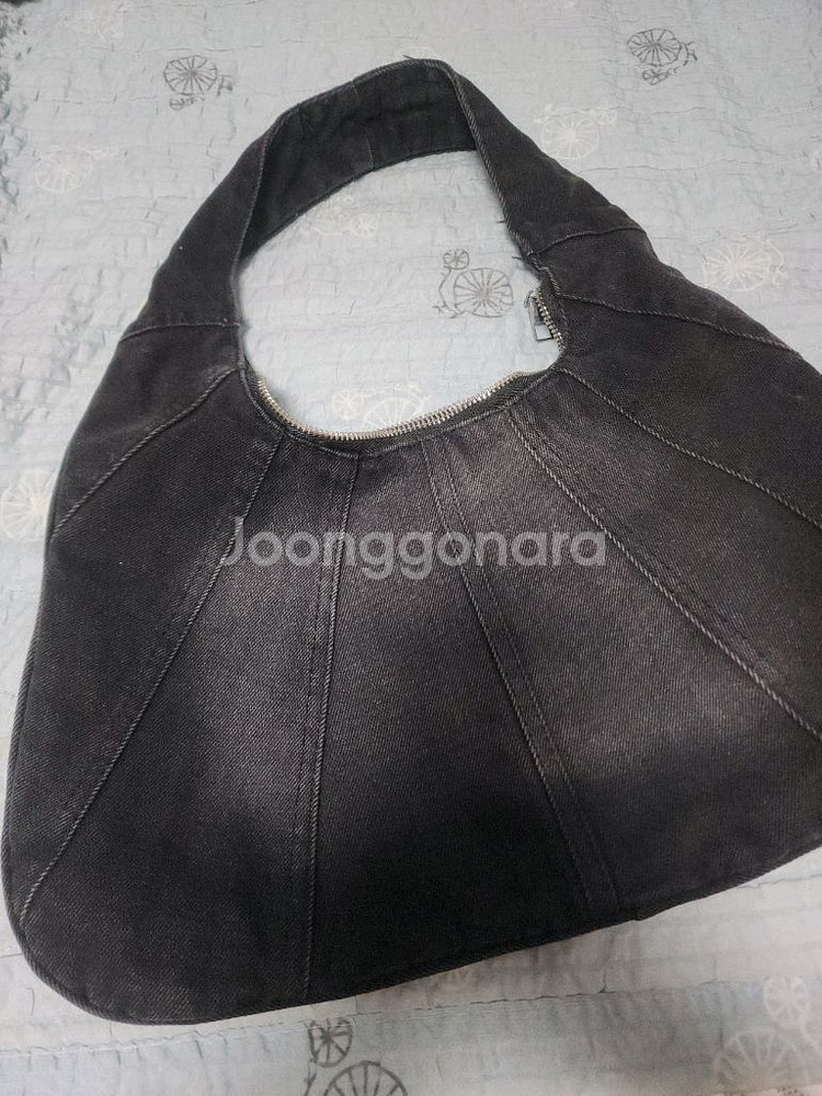 데님 호보백 숄더백--6