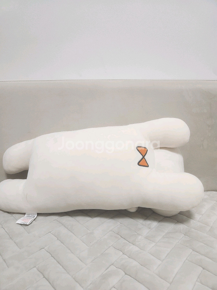 [미사용&새제품] 유리토끼인형 베개 (25x55cm)--2