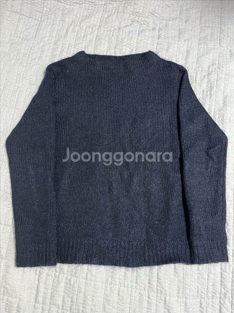 (3) UNUSED 언유즈드 모헤어 보트넥 니트 네이비--0