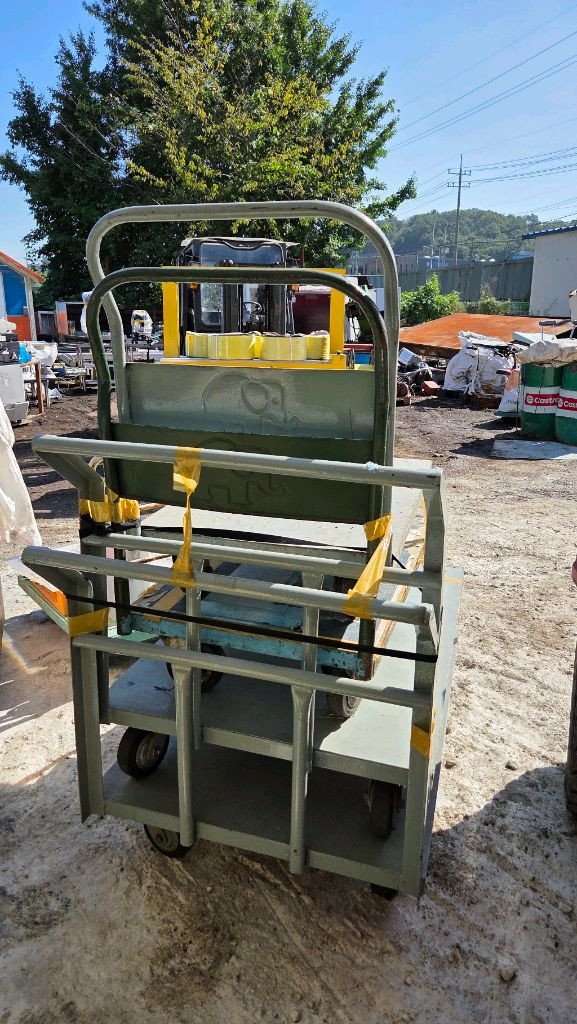 수동 유압식 자동차리프트 대차 수레 적재 이동식 끌차 이미지