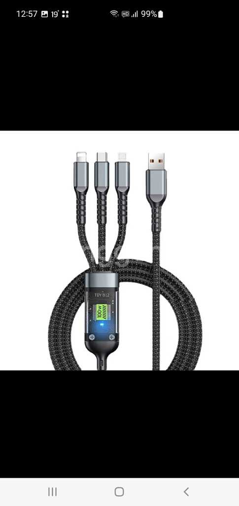 휴대폰 충전 케이블 A 3 in 1 플러그 스마트폰--1