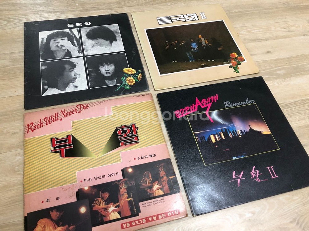 들국화, 부활 1,2집 초판 LP 4장--0