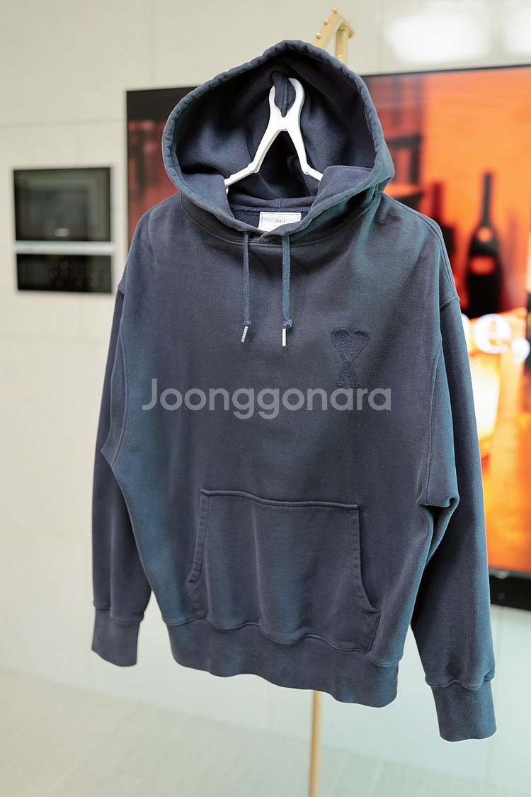 아미(AMI) 하트로고 자수 후드티L~XL--0