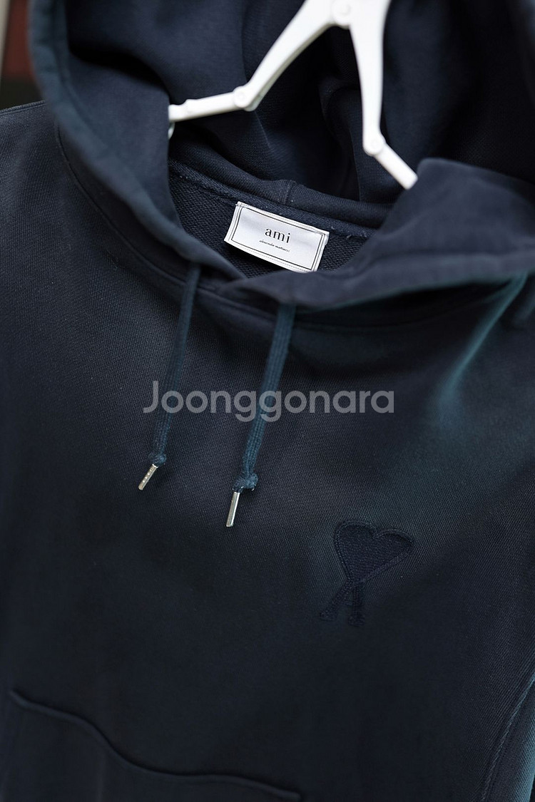 아미(AMI) 하트로고 자수 후드티L~XL--1