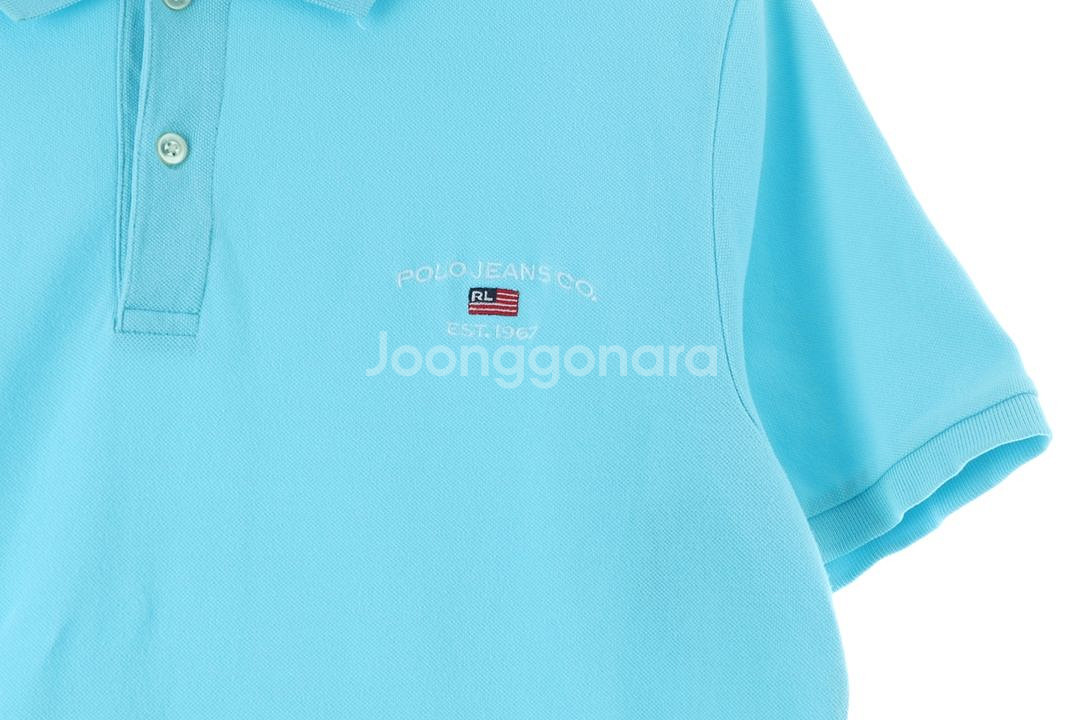 (L-XL) 폴로 랄프로렌 반팔 카라 티셔츠 하늘색--4