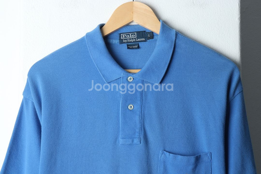 (L-2XL) 폴로 랄프로렌 반팔 카라 티셔츠 블루--2