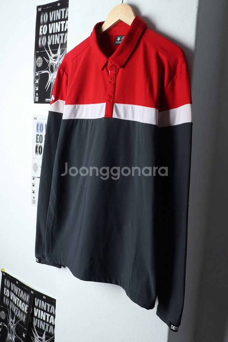 (2XL) 데상트 카라 긴팔티셔츠 빅사이즈 기능성--0