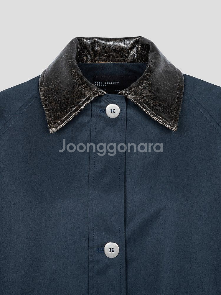 CORDERAShort Trench Coat - Nav--2