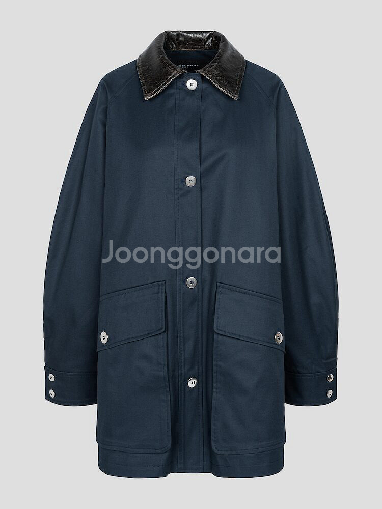 CORDERAShort Trench Coat - Nav--0