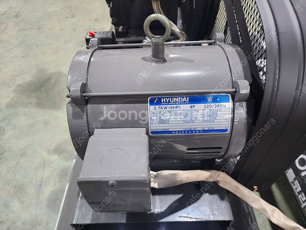 중고 중고압 5마력 400리터 콤프레샤 카센타 정비소용--3