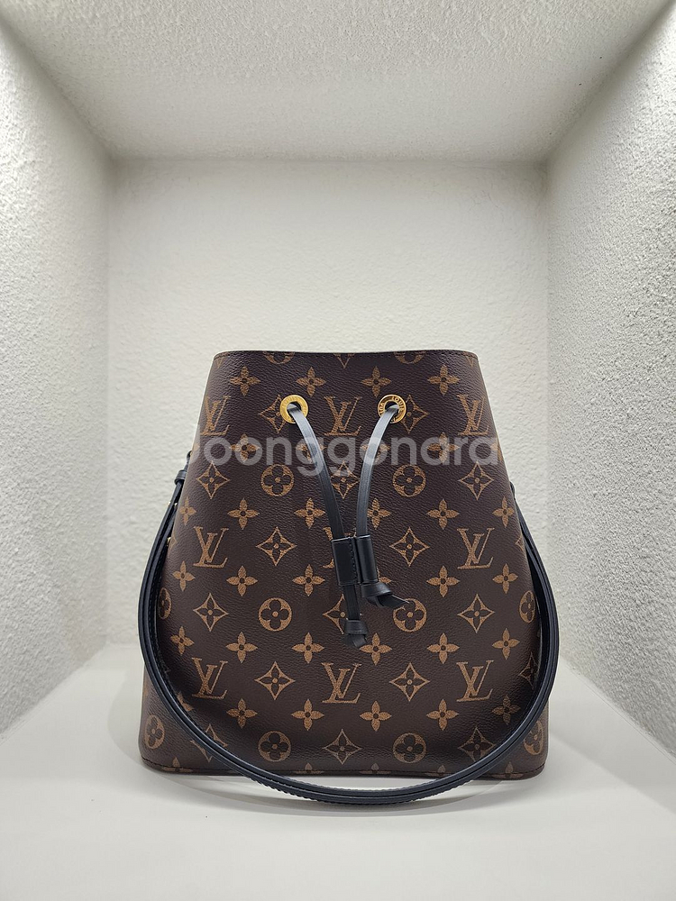 루이비통 네오노에 모노그램 MM 버킷백 브라운--0