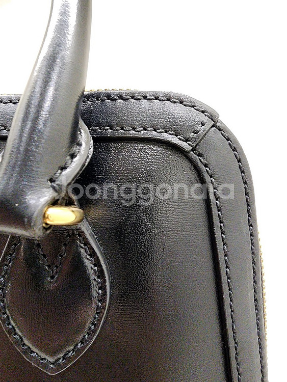 구찌 621220 홀스빗 1955 스몰 탑 핸들백 블랙--6