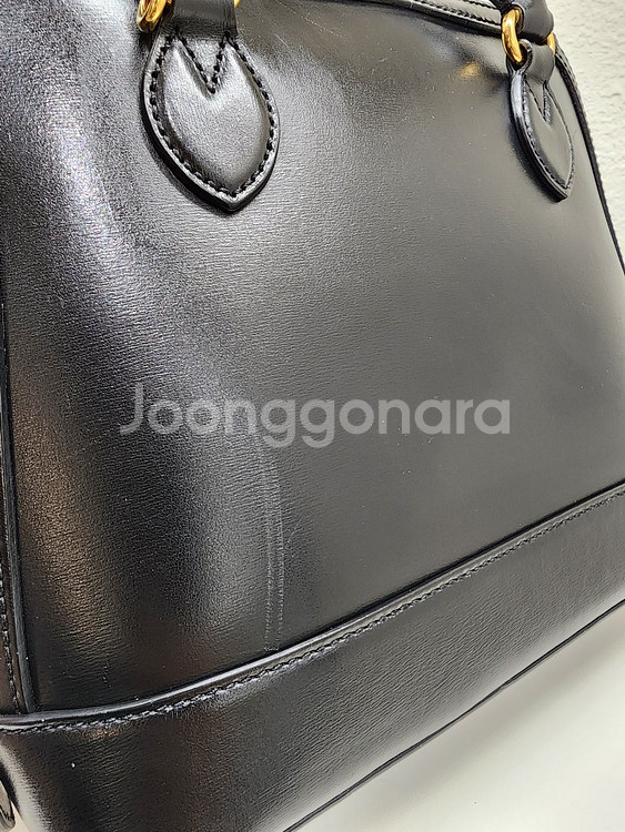 구찌 621220 홀스빗 1955 스몰 탑 핸들백 블랙--5