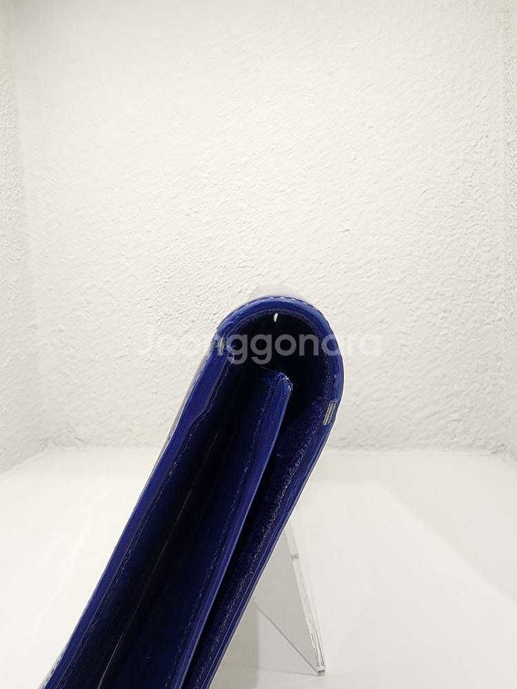 생로랑 벨드쥬르 페이던트 클러치 블루 361120--4