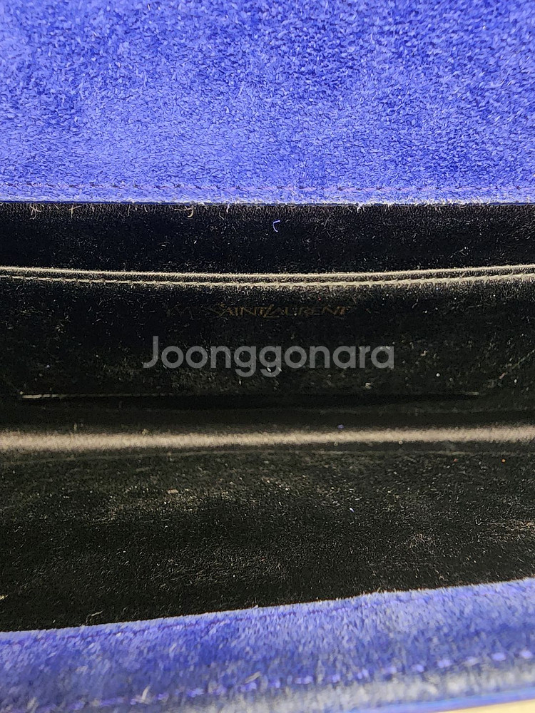생로랑 벨드쥬르 페이던트 클러치 블루 361120--7