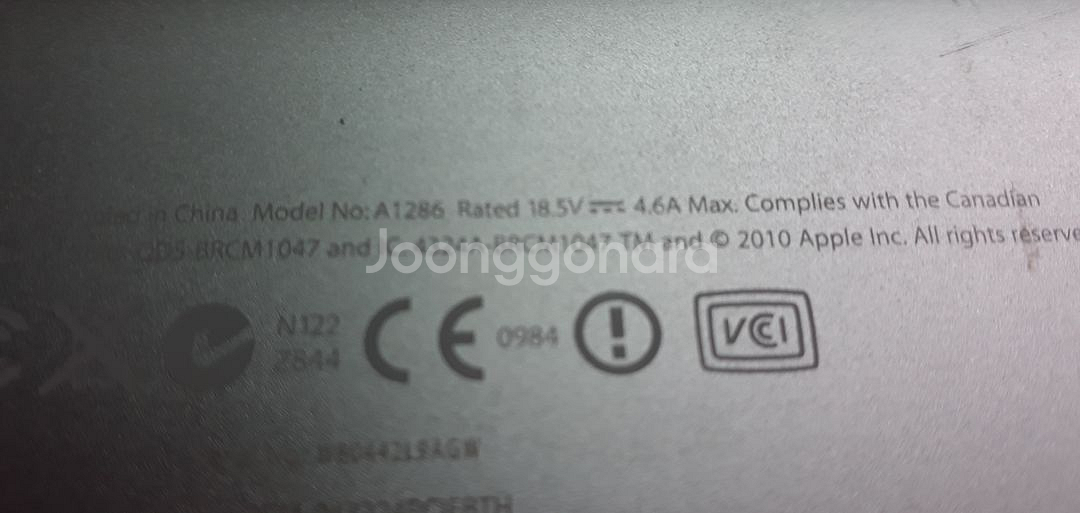 02.맥북 A1286 i7 2.66GHZwin11메뚜기--7