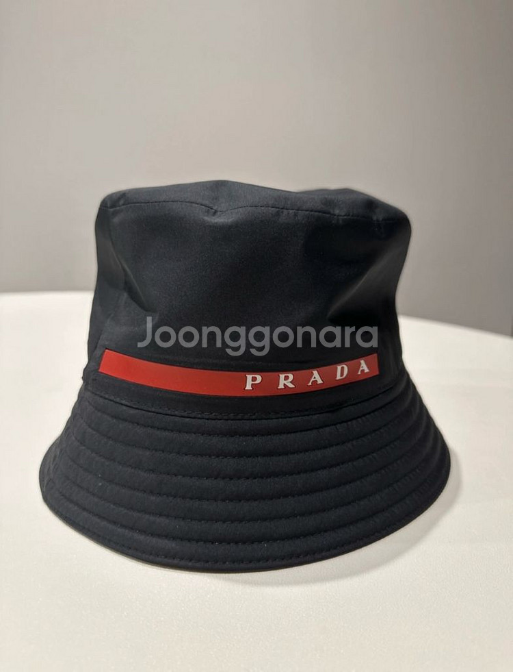 프라다 블랙 버킷햇--0