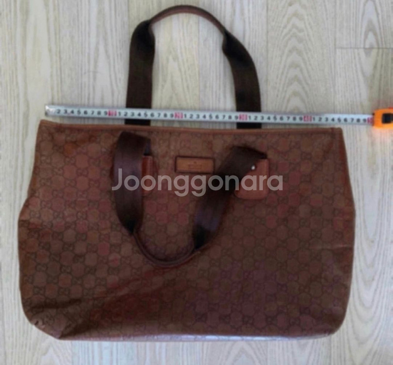 구찌 브라운 크로스 보스턴 토트백--8