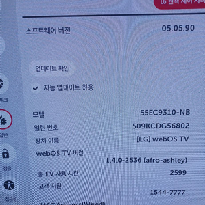 LG 55 커브드 올레드 TV -번인 없음, 세종시