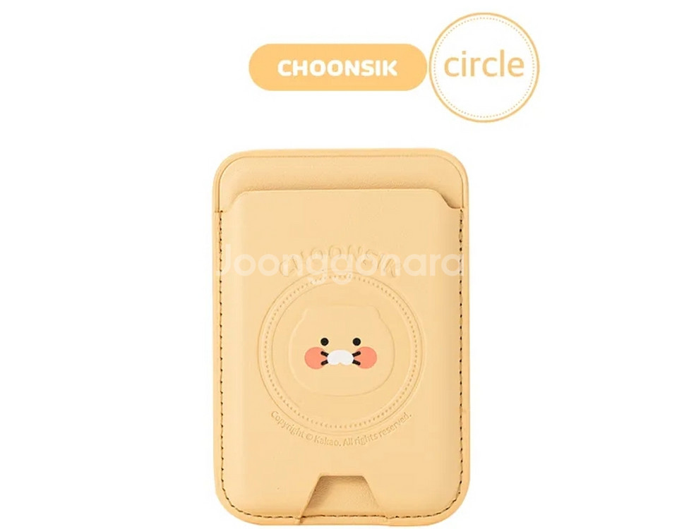 치즈 춘식이 가죽 맥세이프 카드지갑--0