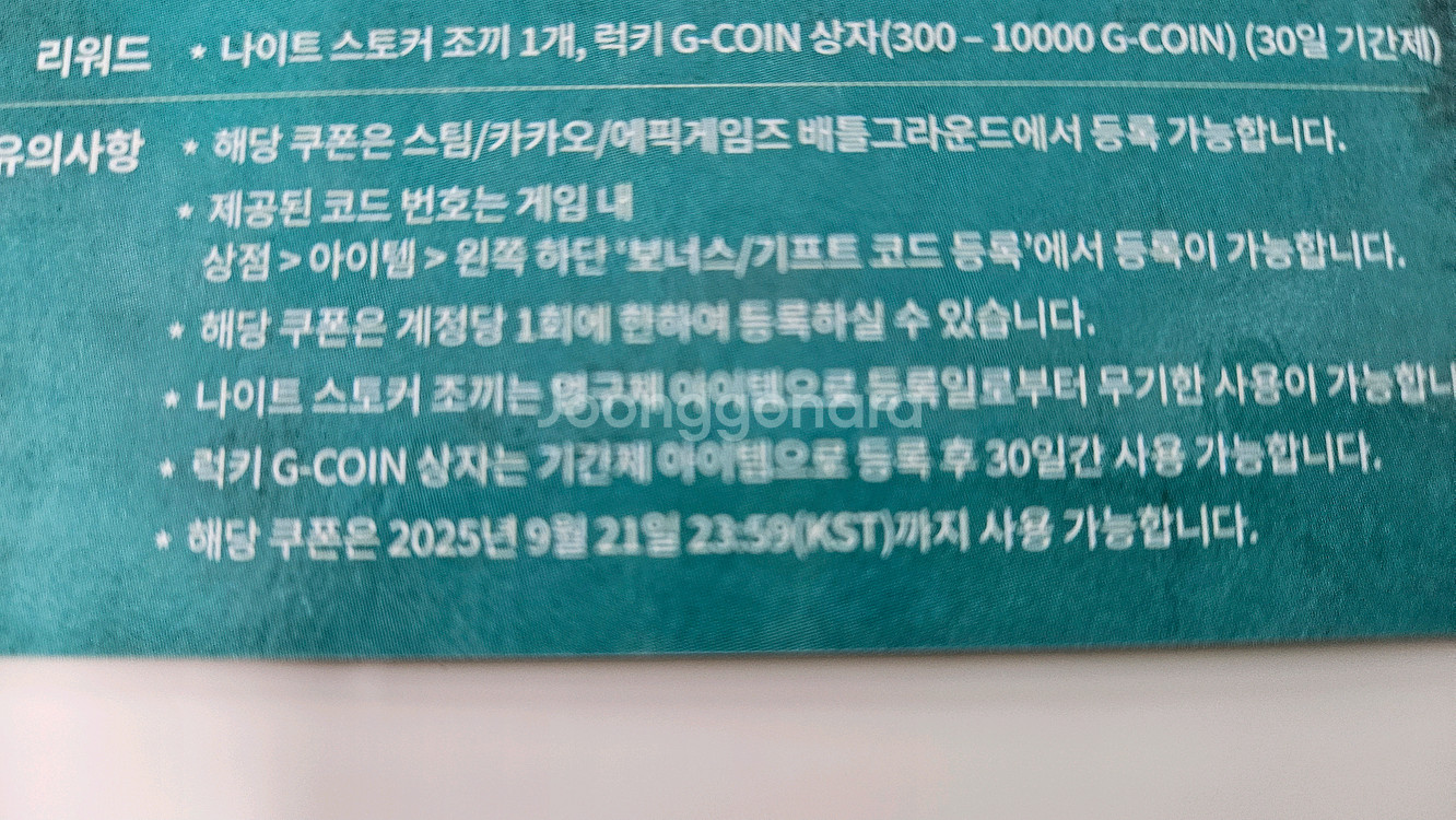배틀그라운드 성수 팝업 쿠폰 나이트 스토커 조끼--1