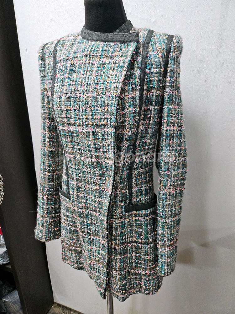 미샤 트위드 롱 자켓 코트 스타일 85--1