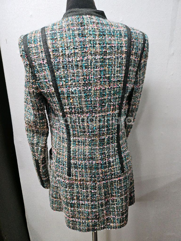 미샤 트위드 롱 자켓 코트 스타일 85--2