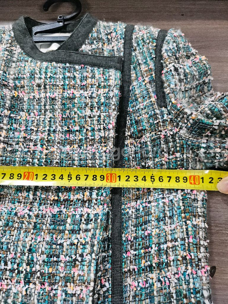 미샤 트위드 롱 자켓 코트 스타일 85--9