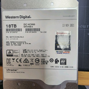 WD NAS용 HDD HC550 18TB 보증기간