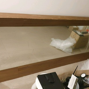 대형 우드 나무 원목 프레임 거울 앤티크 전신거울
