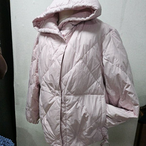 Lapiaf 핑크 다이아 퀼팅 후드 다운 패딩 55