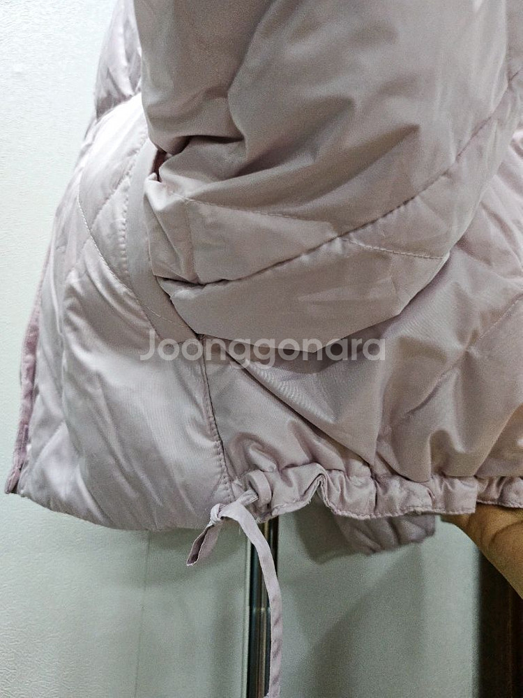 Lapiaf 핑크 다이아 퀼팅 후드 다운 패딩 55--2