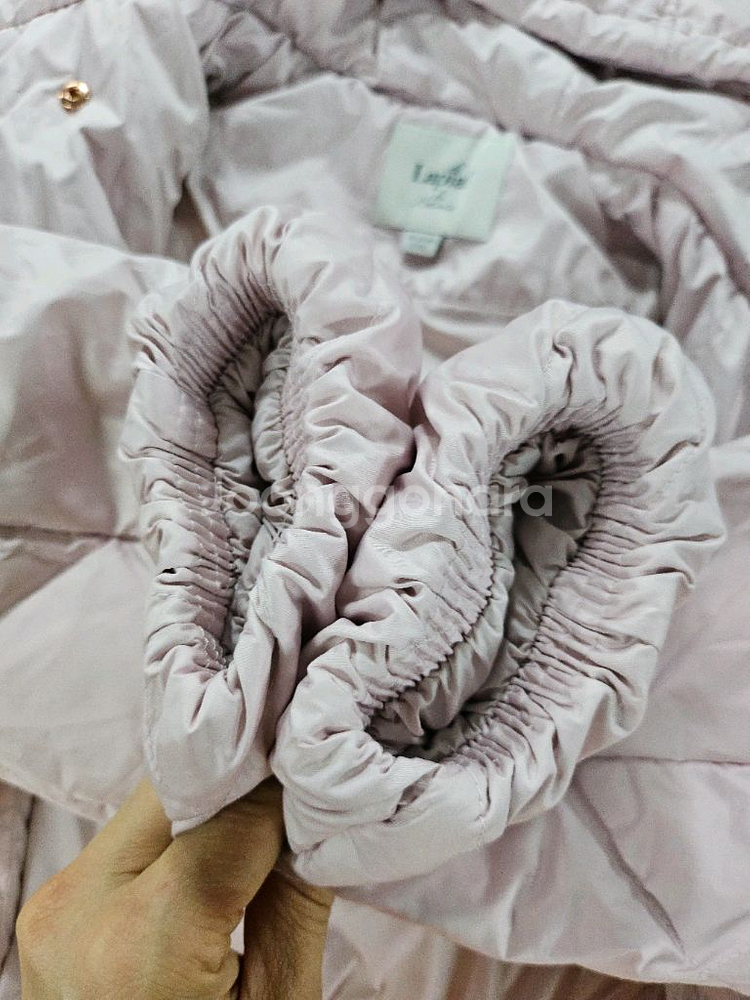 Lapiaf 핑크 다이아 퀼팅 후드 다운 패딩 55--4