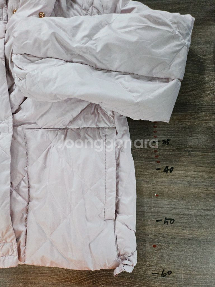 Lapiaf 핑크 다이아 퀼팅 후드 다운 패딩 55--7