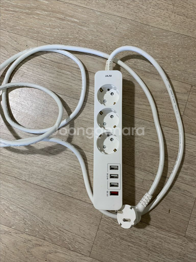 JAJU(자주) USB 4포트로 더 빠른 멀티탭 3구--0