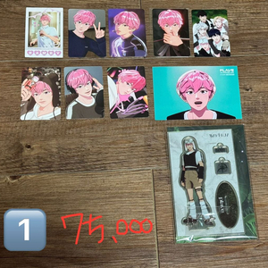 플레이브 하민 밤비 포카 아크릴 브로마이드 체키풍