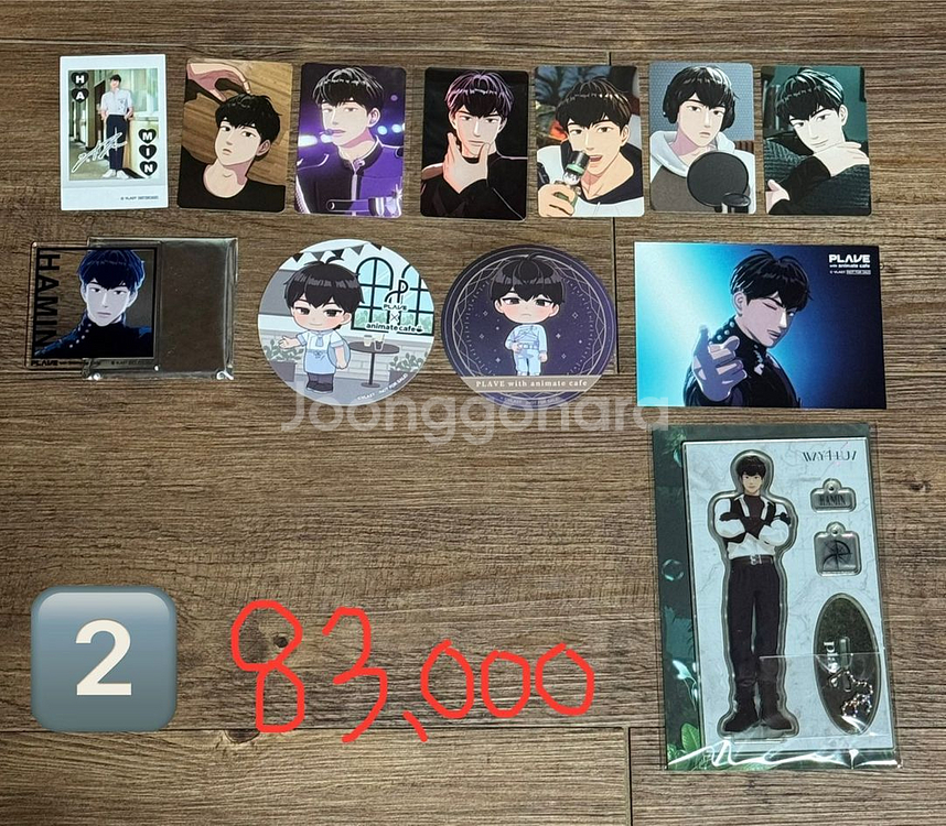 플레이브 하민 밤비 포카 아크릴 브로마이드 체키풍--1