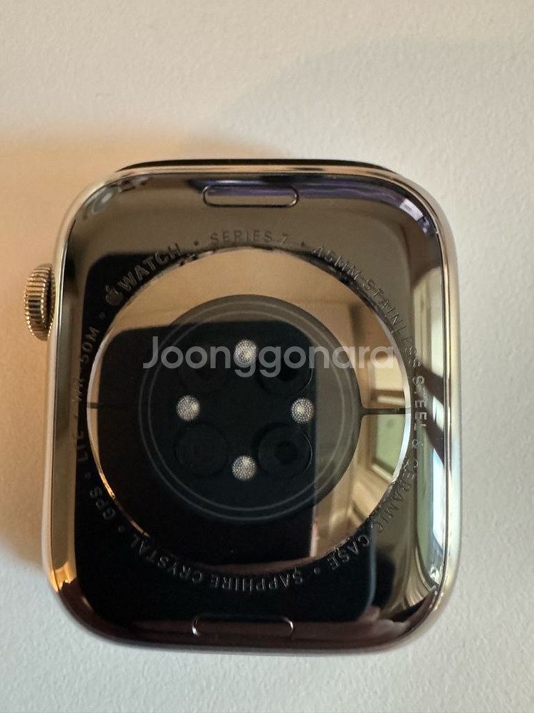 애플워치7 45mm 스테인리스 골드--4