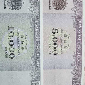 이랜드 10000원권 5000원권 2장