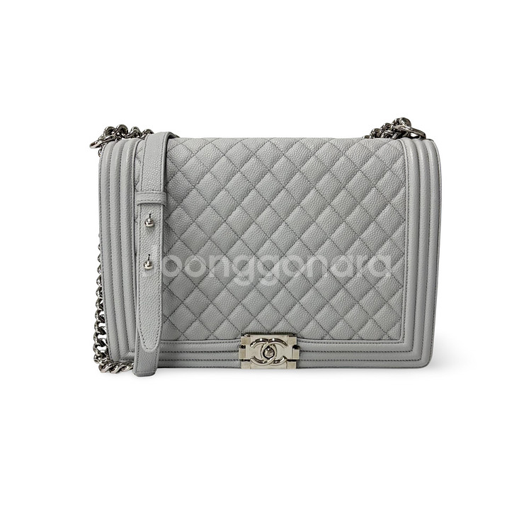 샤넬 보이백 캐비어 은장 라지--0