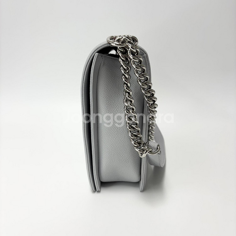 샤넬 보이백 캐비어 은장 라지--4