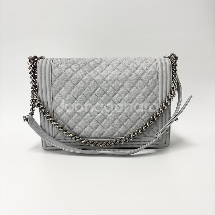 샤넬 보이백 캐비어 은장 라지--2