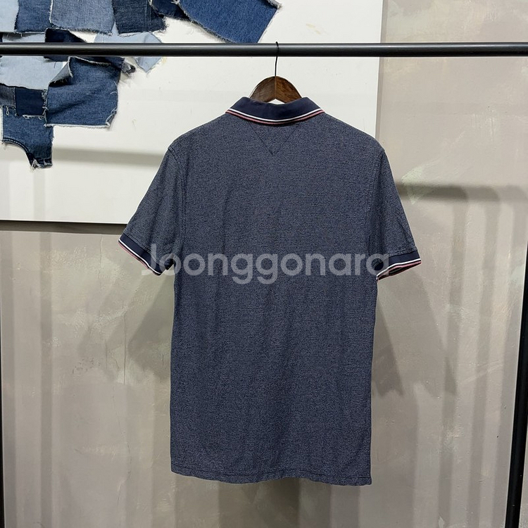 (100) 타미힐피거 캐주얼 클래식 자수 반팔 카라티--3