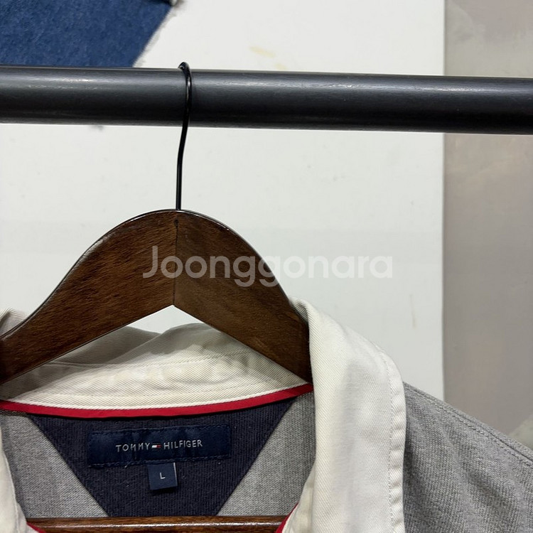(105) 타미힐피거 캐주얼 자수 긴팔 카라티--1