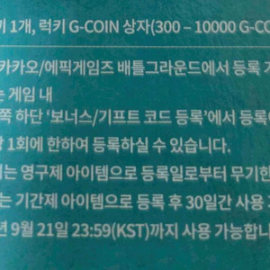 배그 나이트 스토커 조끼 / G코인 쿠폰