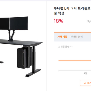 루나랩 ㄱ자 트리플모터 모션데스크 판매