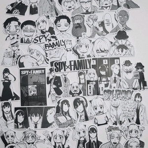 스파이 패밀리 컬러스티커 애니인컷 아냐 로이드 요르 본