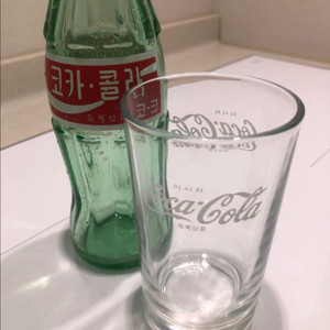 코카콜라 빈티지 유리병 + 컵