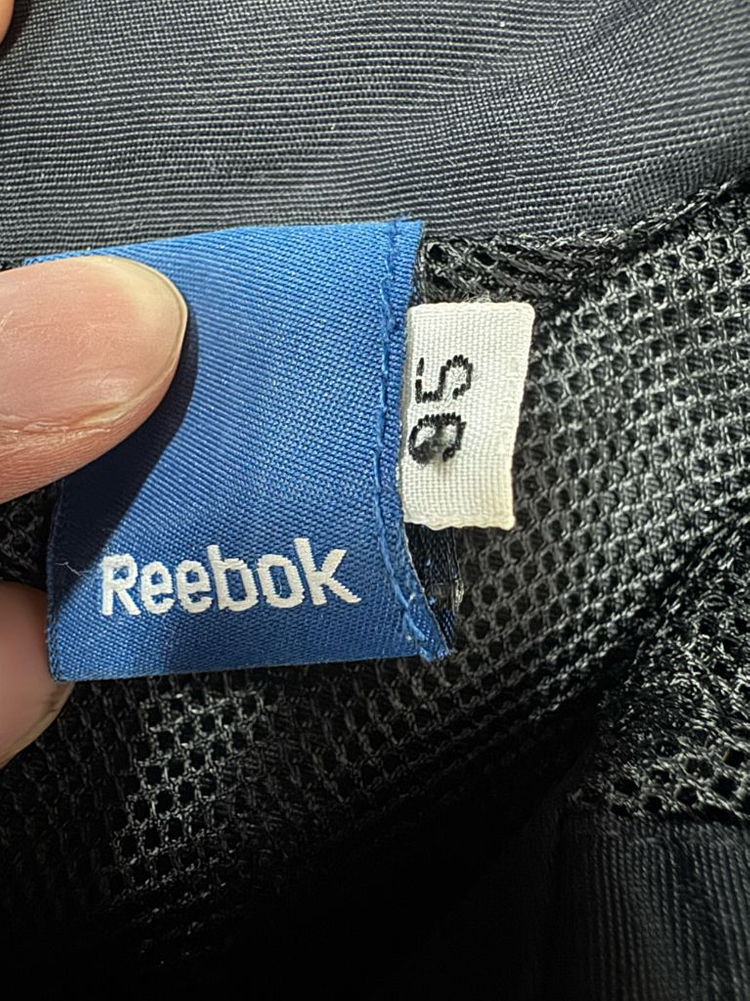 리복 Reebok 올드스쿨 블랙 나일론 후드 바람막이--2