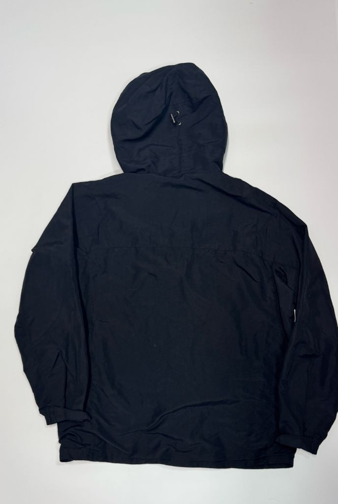 리복 Reebok 올드스쿨 블랙 나일론 후드 바람막이--1